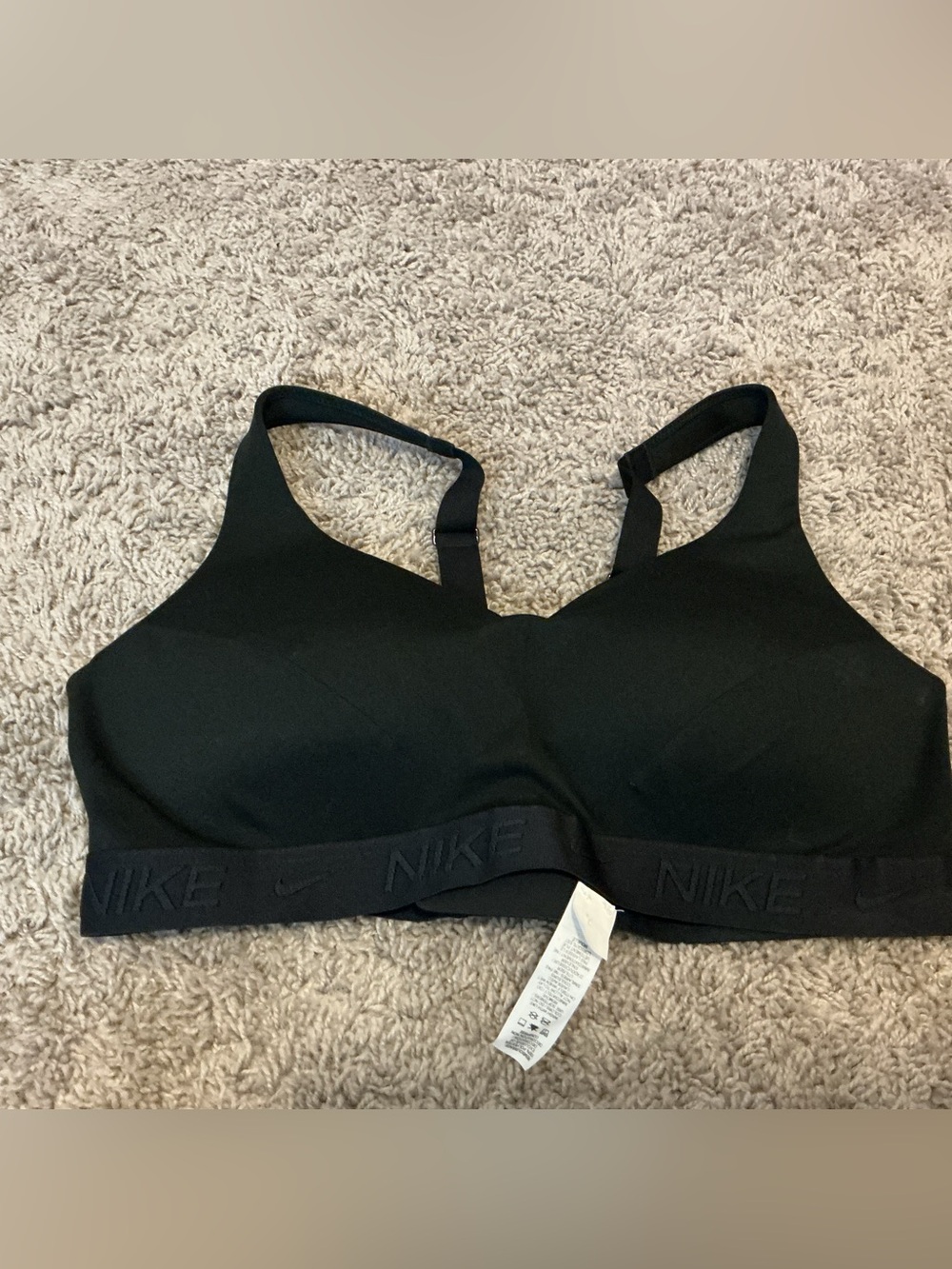 Nike Black Wireless Light-Support Sports Bra